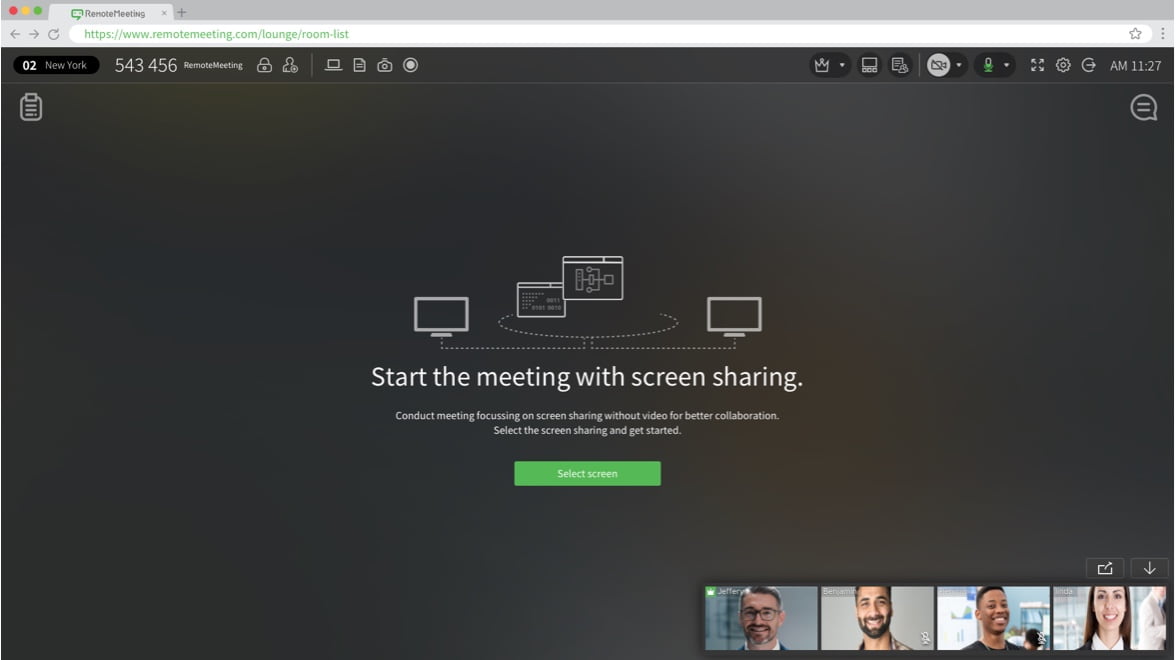 Start in Screen sharing mode
              