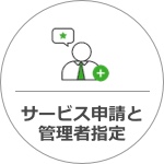 サービス申請と管理者指定