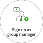 Sign up as group manager
